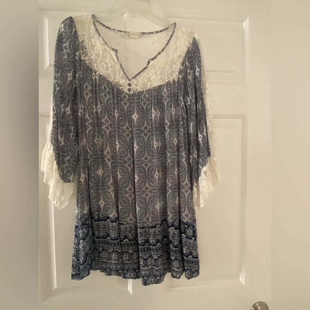Altar’d state Lace and Blue dress